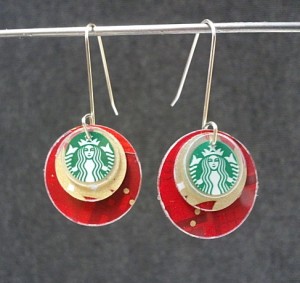 Starbucks Circle Earrings